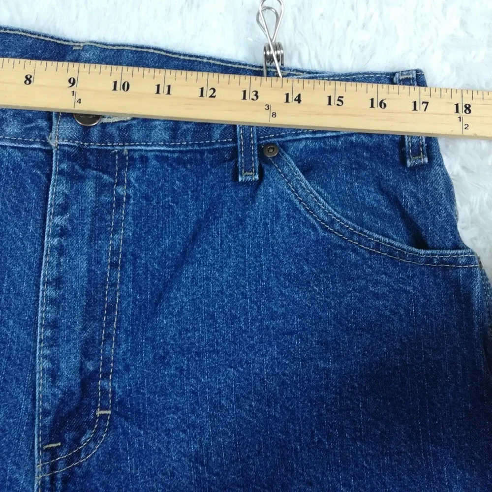 Dickies Mens Jeans Carpenter Straight Leg‎ Denim Blue Medium Indigo Wash 36x30